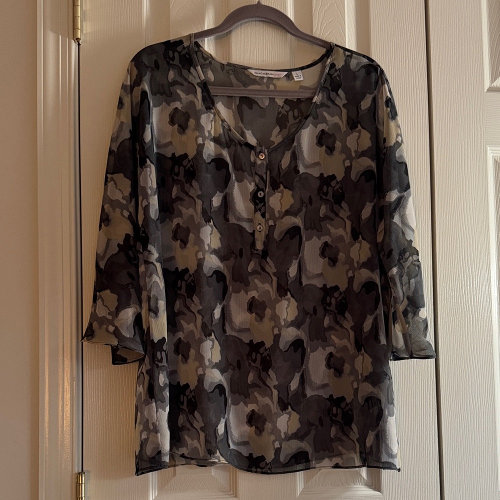 Isaac Mizrahi Live! Sheer Blouse – Size L